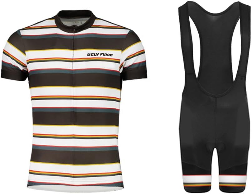 UGLY FROG Mens Breathable Cycling Jersey 3D Padded Breathable Quick Dry