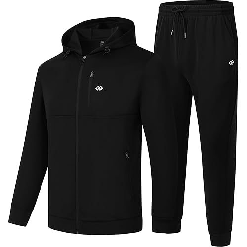 MoFiz Men's Tracksuits Set Full Zip Running Sweatsuit For Men Long Sleeve Causal 2 Piece Outfits Jogging Suits