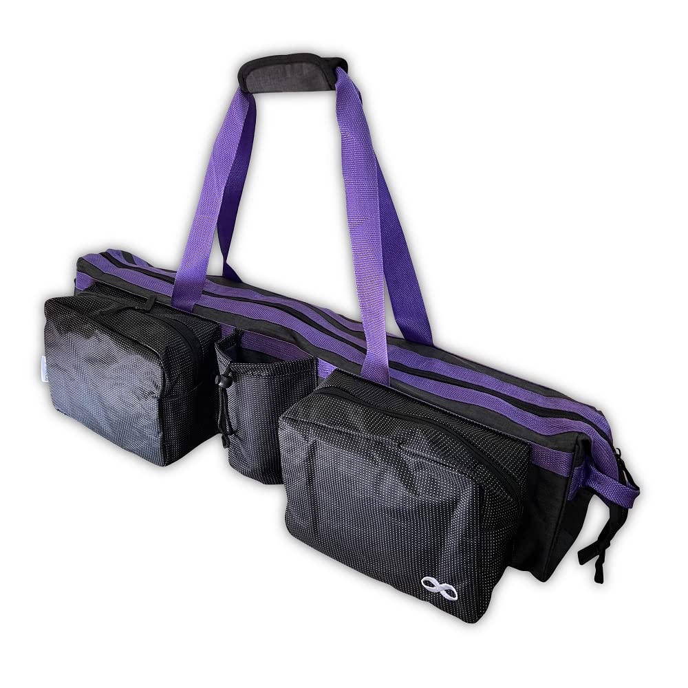 YogaAddict Yoga Pilates Mat Bag 'Supreme' and Carriers with Pocket & Zipper, 30" Long, Fit Most Mat Size, Yoga Blocks Compartment, Extra Wide, Gym, Easy Access, Women & Men
