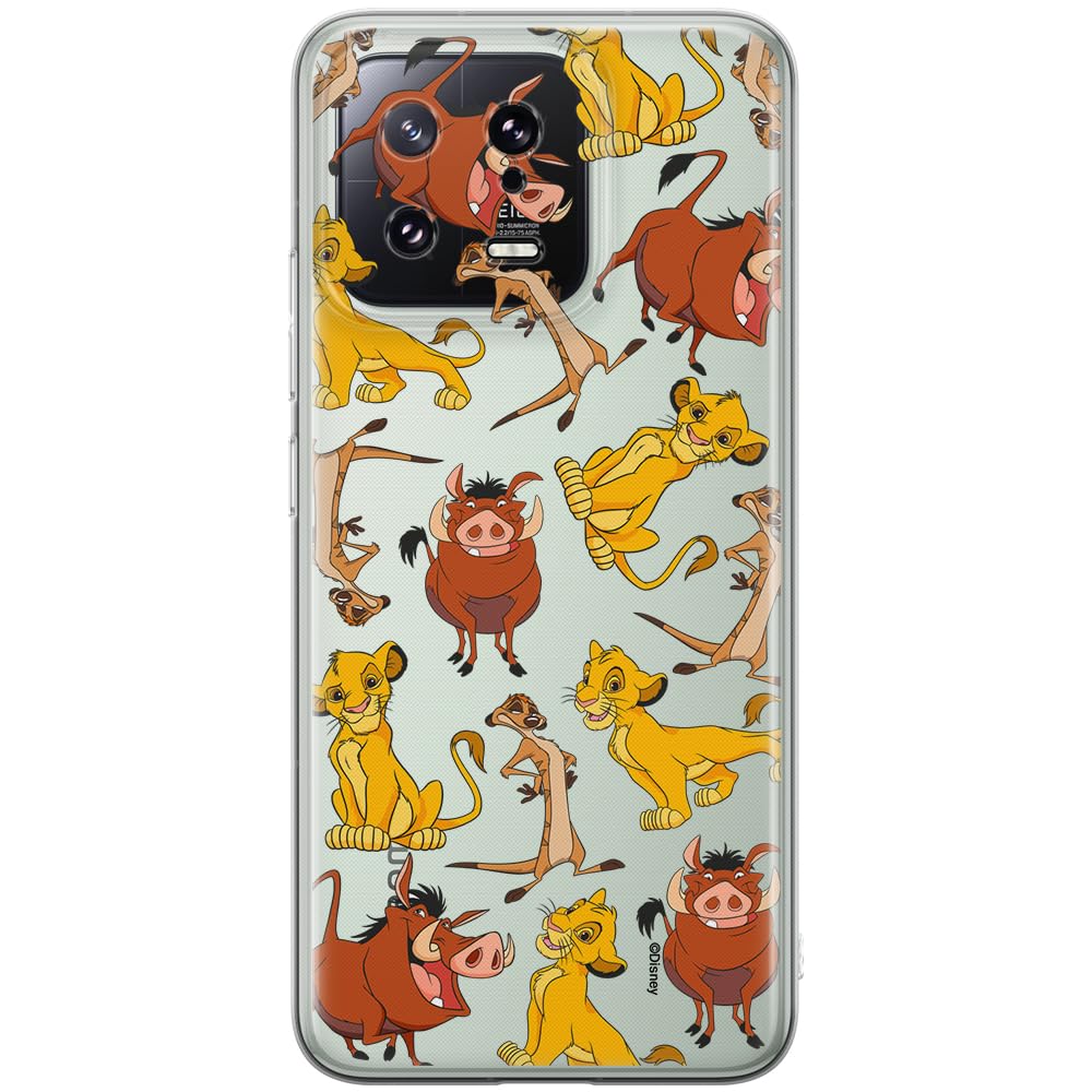 ERT GROUP mobile phone case for Xiaomi 13 original and officially Licensed Disney pattern Simba & Friends 010 optimally adapted to the shape of the mobile phone, partially transparent