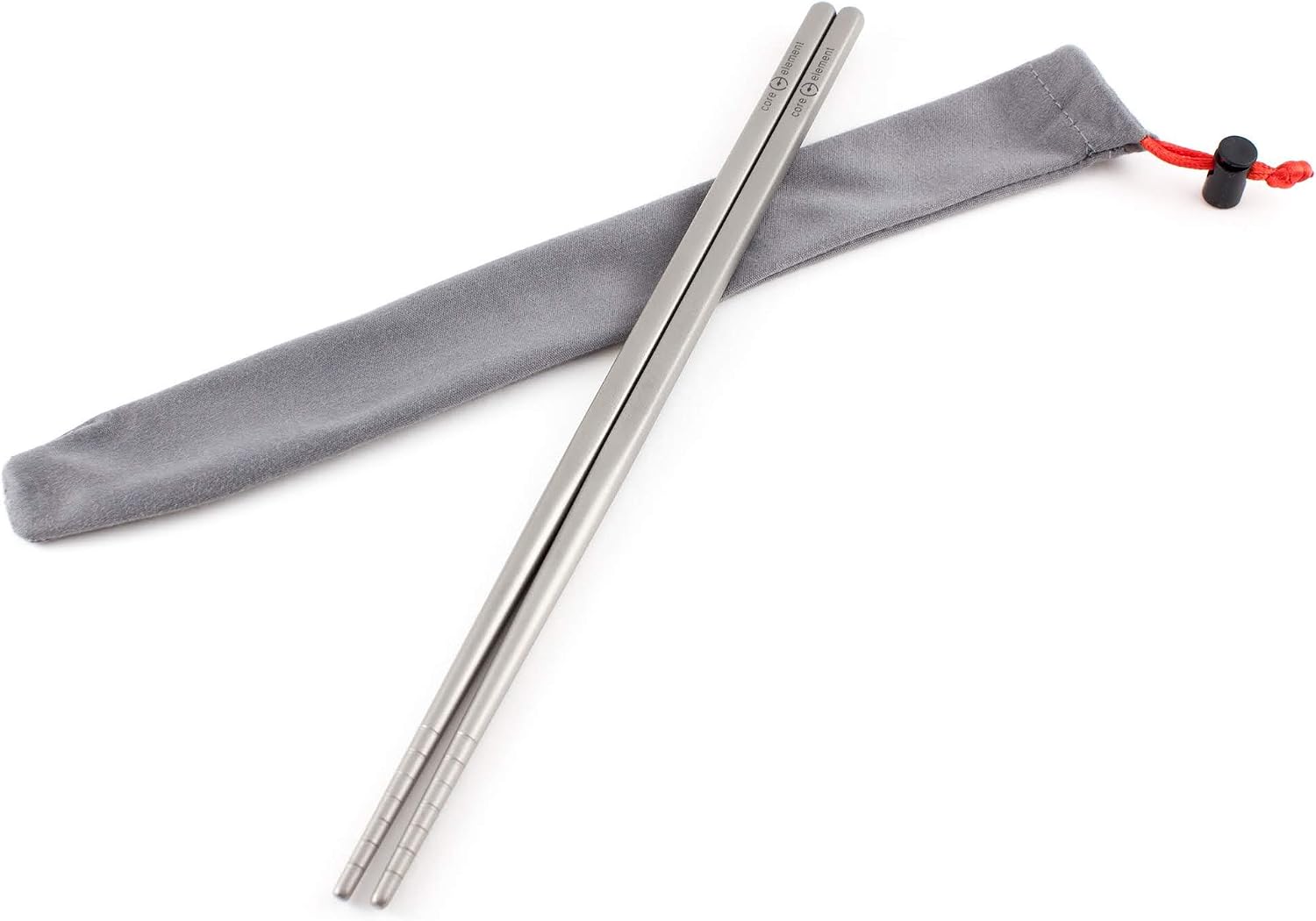 Core Element 100% Titanium Chopsticks Lightweight Eco-Friendly Durable Survival Utensil Tool Perfect for Camping, Home, Travel