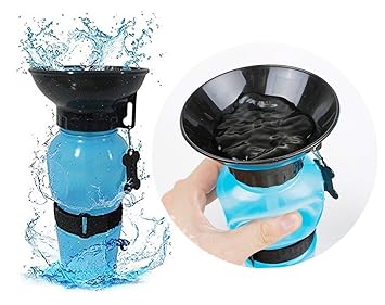 Get More Outdoor Travel Portable Water Feeder Bottle & Drinking Cup for Dog (500 ml Color May Vary)