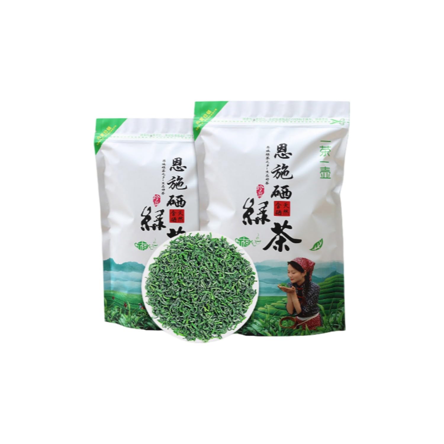 恩施富硒茶叶玉露2025新茶散装口粮 Natural Loose Leaf Tea,Chinese Tea, Sulfur Free 250g*4袋【正宗恩施硒茶】 Flower tea,dark tea,loose tea