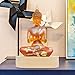 Vimtrysd Buddha Statue with LED Light Base, 7'' Seated Small Figurine Collectibles Meditation Decor, Transparent Sculpture Ornaments for Spiritual Living Room, Yoga Zen, Home Decoration