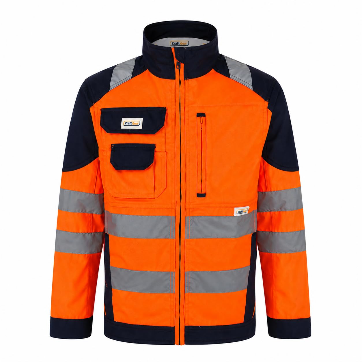 Generisch CraftGear Arbeitsjacke Herren Herbst - Reflektierende Jacke Arbeitskleidung Arbeitsjacke Männer Warnschutzjacke