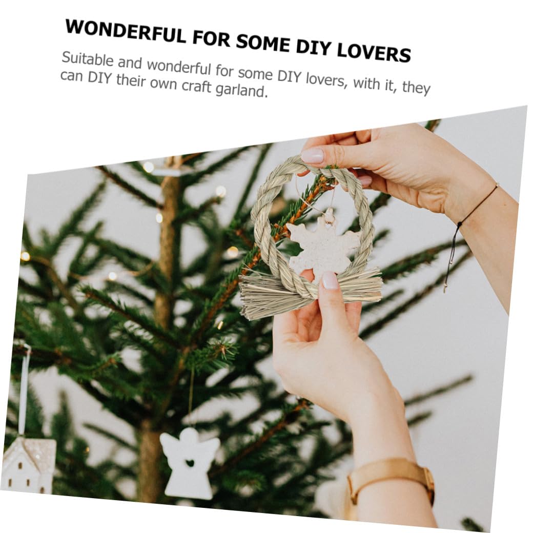 IMIKEYA 15 STK Japanischer Grasring natürlicher Kranz Weihnachts DIY Material Weihnachts Party Weihnachten Party Heimdekoration Girlande Japanisches strohkranzmaterial Kranz Zubehör