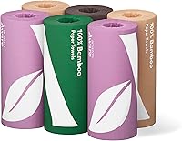 Amazon Aware 100% Bamboo Paper Towels, 6 Rolls 2-Ply 150 Sheets, FSC Certified Plastic-Free Eco-Friendly