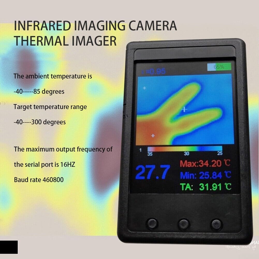 Cámara de imágenes térmicas de mano 2.4 pulgadas LCD termómetro infrarrojo detector de temperatura -40 a con salida de datos USB Función de captura de pantalla para PCB automotriz