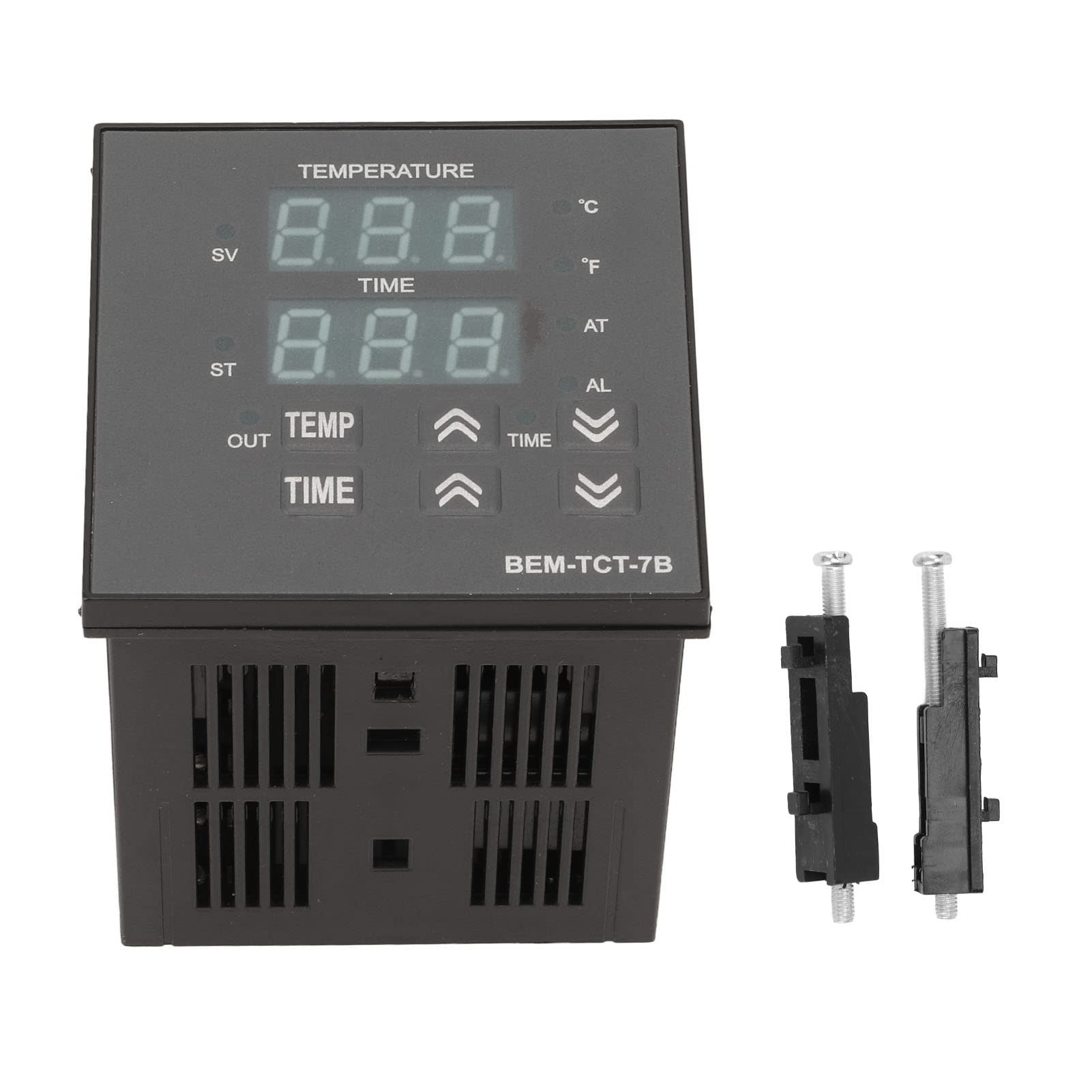Thermostat, Time Digital Display K Type Input Relay Output Smart Temperature Controller Meter Indicator Kit for Heat Press Machine 100?240V