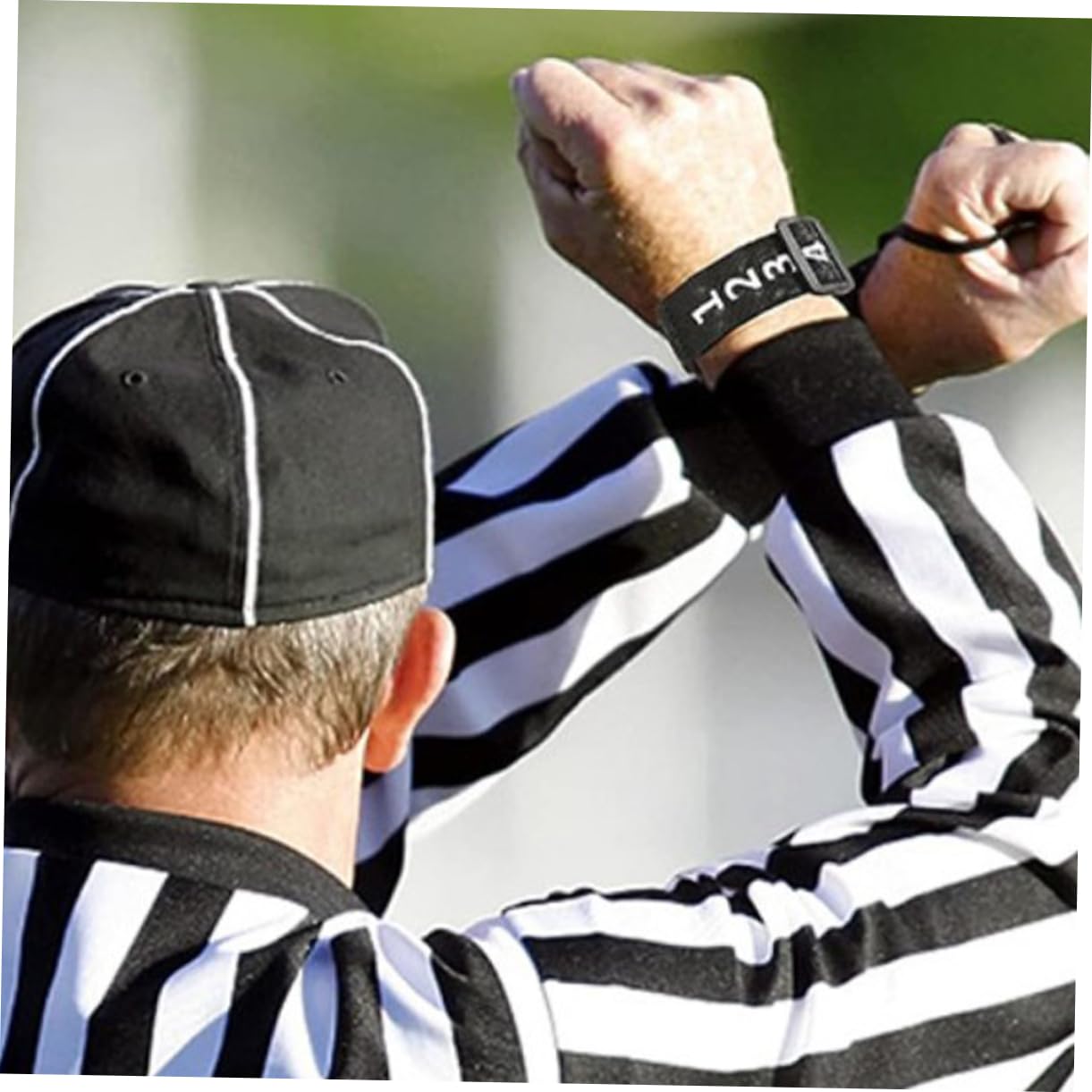 BRIGHTFUFU 2Pcs Official Football Referee Wristband Durable Sliding Side Clip Indicator for Soccer Games Professional Referee Gear