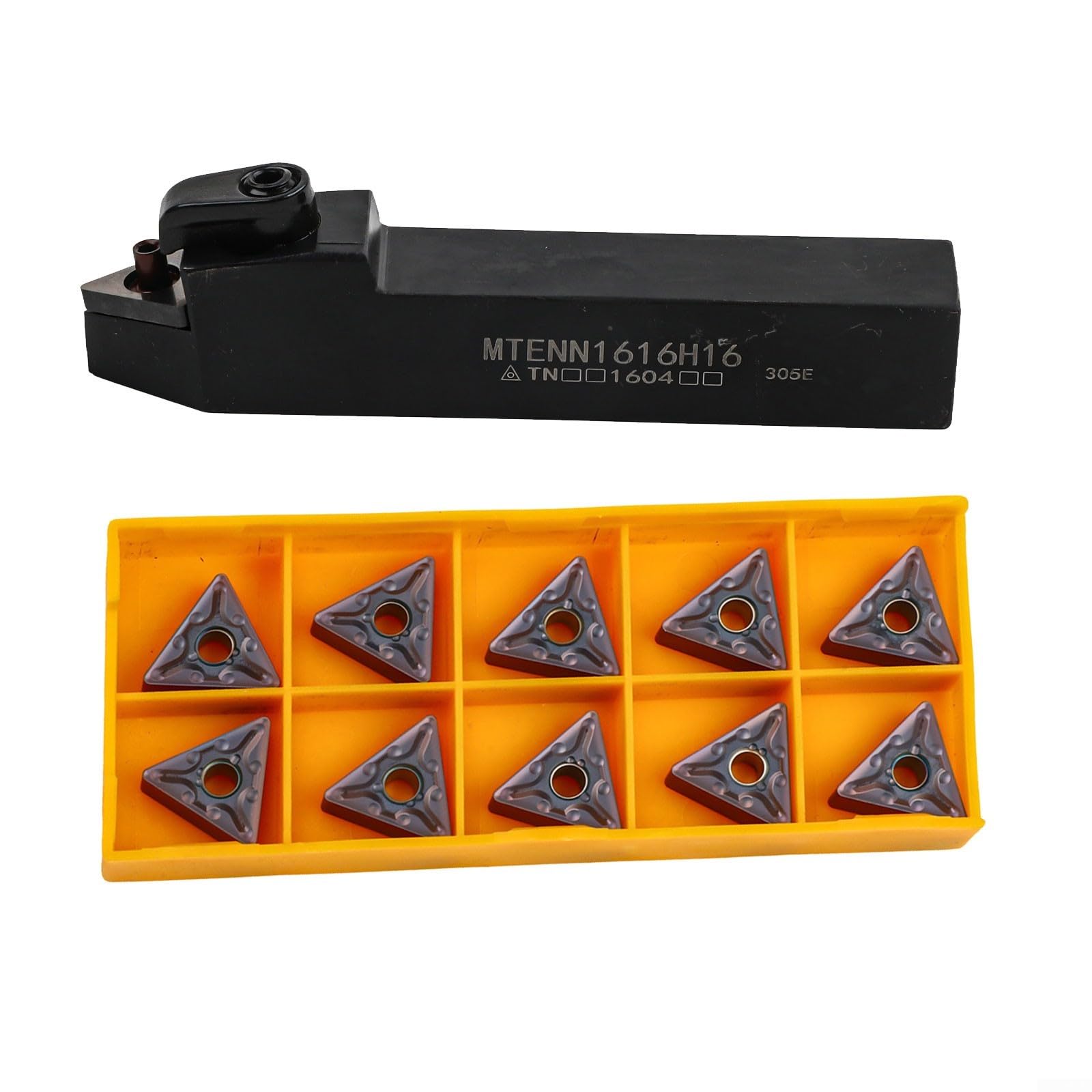 Ensemble de burins CNC MTENN1616H16 avec 10 plaques TNMG160408