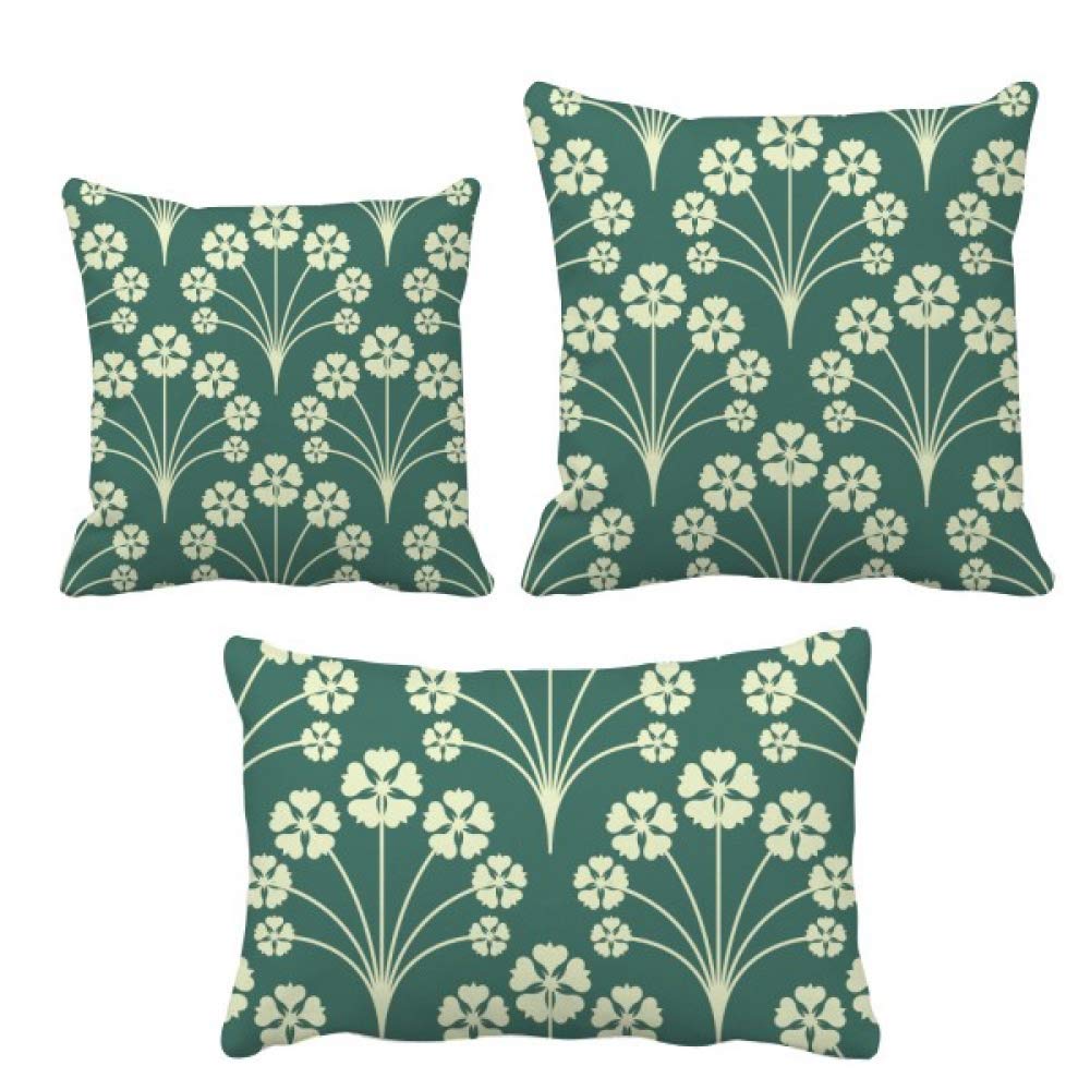 Coussin vert et blanc Star Flower Diythinker d'une élégance rare pour canapé raffiné