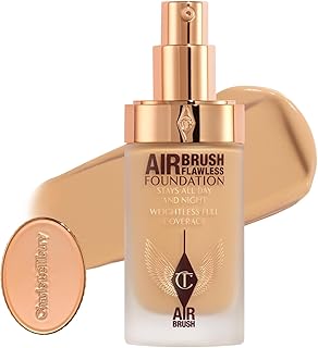 Charlotte Tilbury Airbrush Flawless Matte Foundation - Full Coverage Liquid Makeup with a Natural-Matte Finish - Smoothes & Blurs Pores - Waterproof & Transfer Resistant