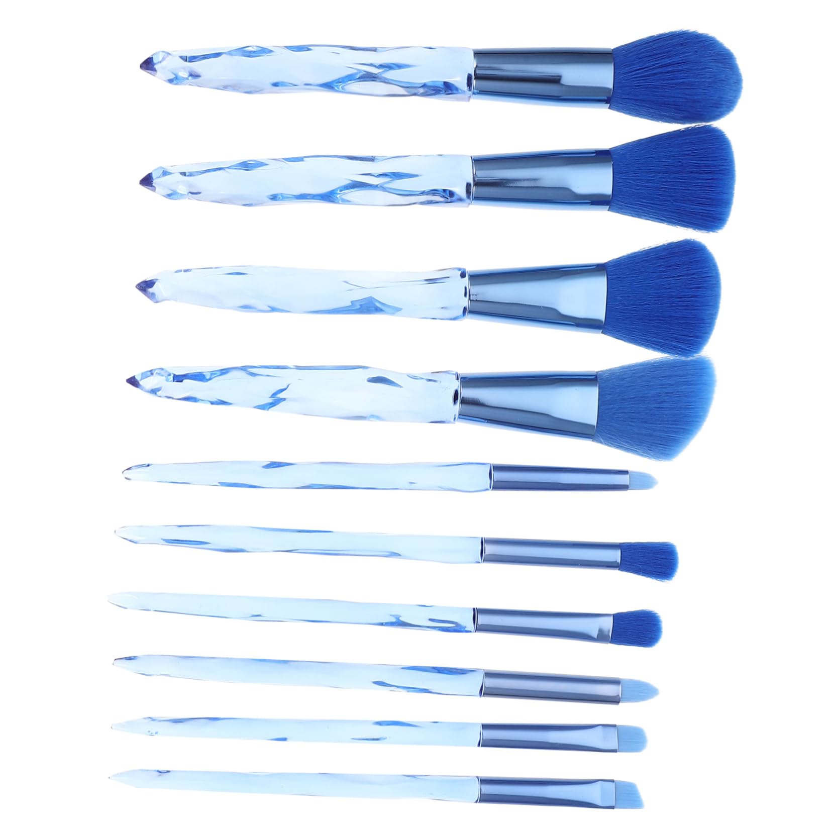 Beavorty 30stücke Teiliges Makeup-pinselset Mit Transparenten Diamantgriffen Professionelle Pinsel Für Foundation Lidschatten Concealer Und Mehr Für Tägliches Und Professionelles Makeup