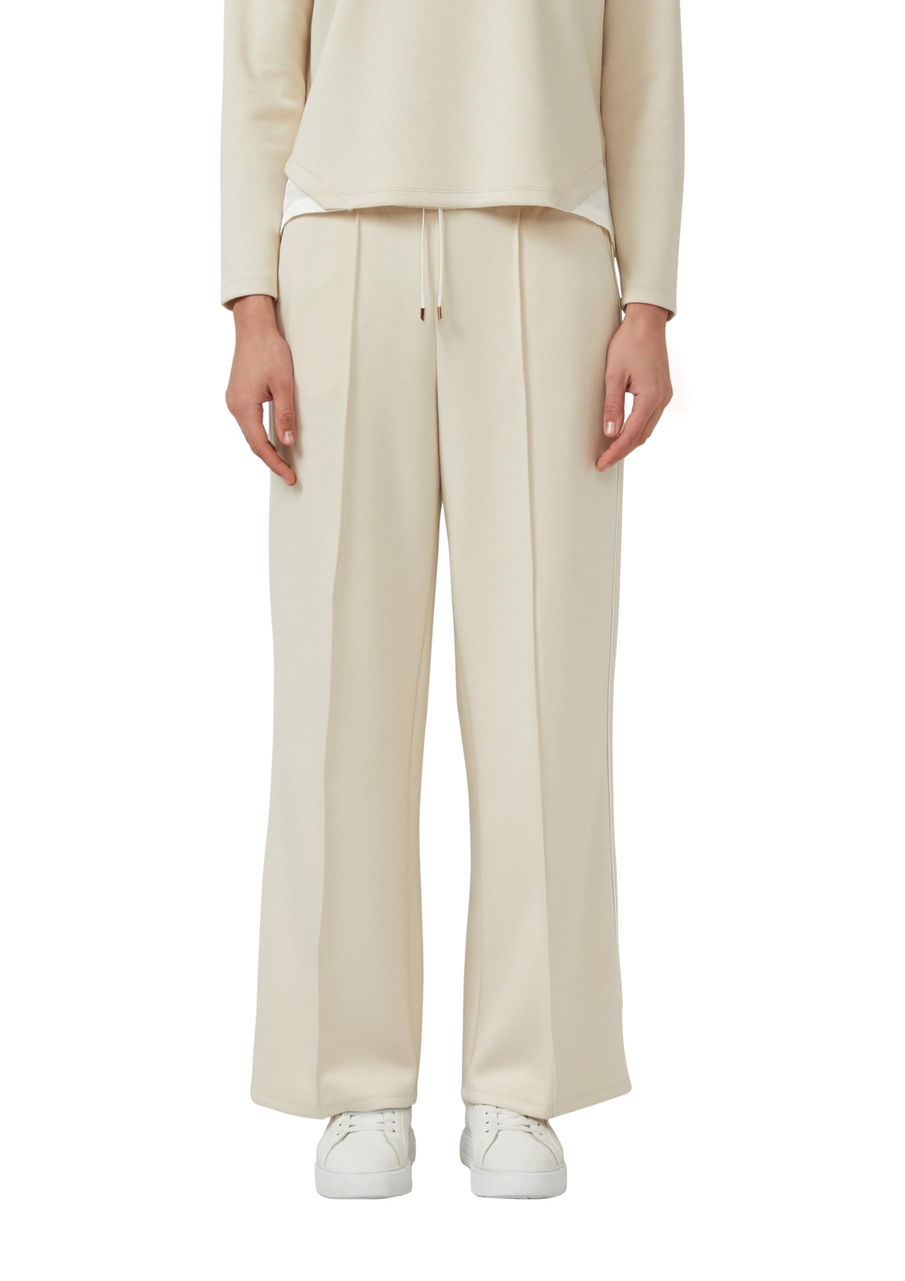 s.Oliver Wide-Leg-Hose aus Scuba mit Kontraststreifen