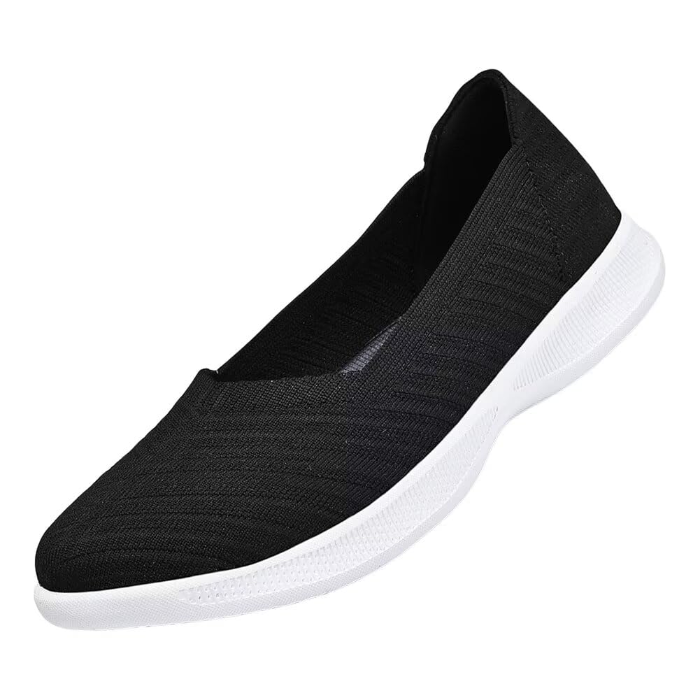 Konhill Loafers Damen Bequeme Flache Casual Ballerinas Schuhe Lässige Fasion Slip On Walkingschuhe Weit