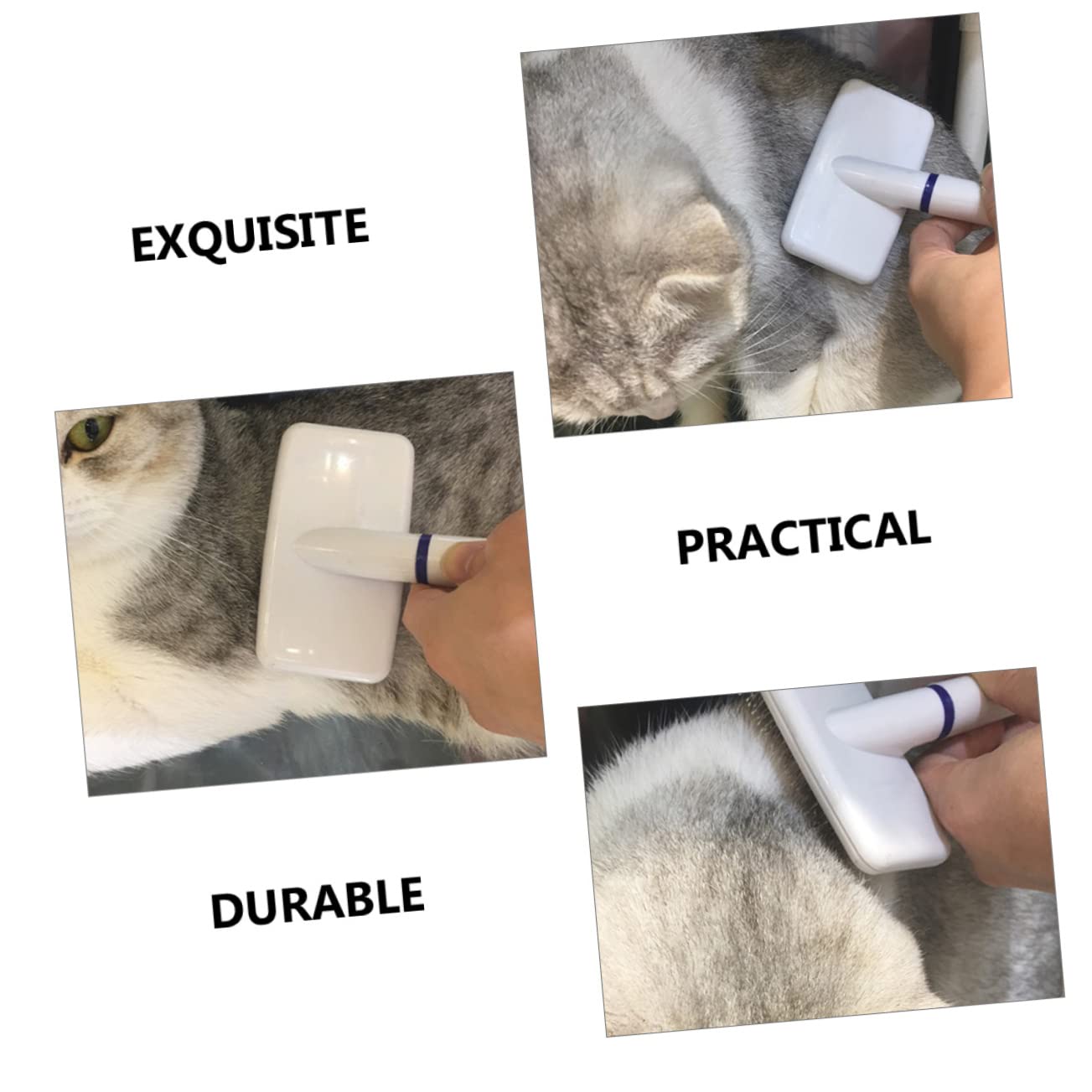 Brosse Pour Chien Et Chat à Poils Courts Ou Longs Manche Ergonomique Facile à Transporter Pour Toilettage