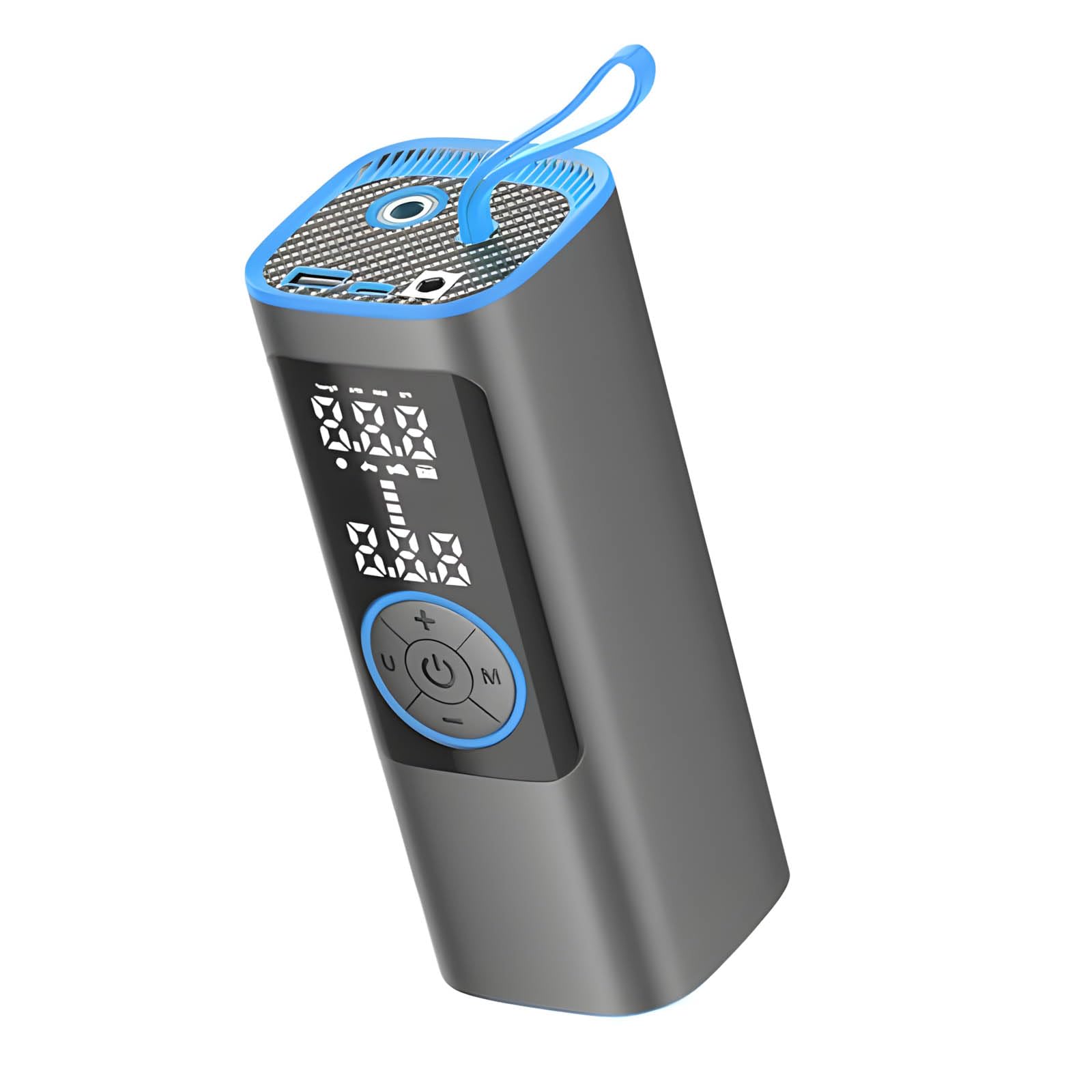 Hsioluted Blue Tire Inflator Portable Air Compressor, Fast Inflation Cordless Air Compressor, Electric Pumps For Car Motorcycle Tire Inflator Portable