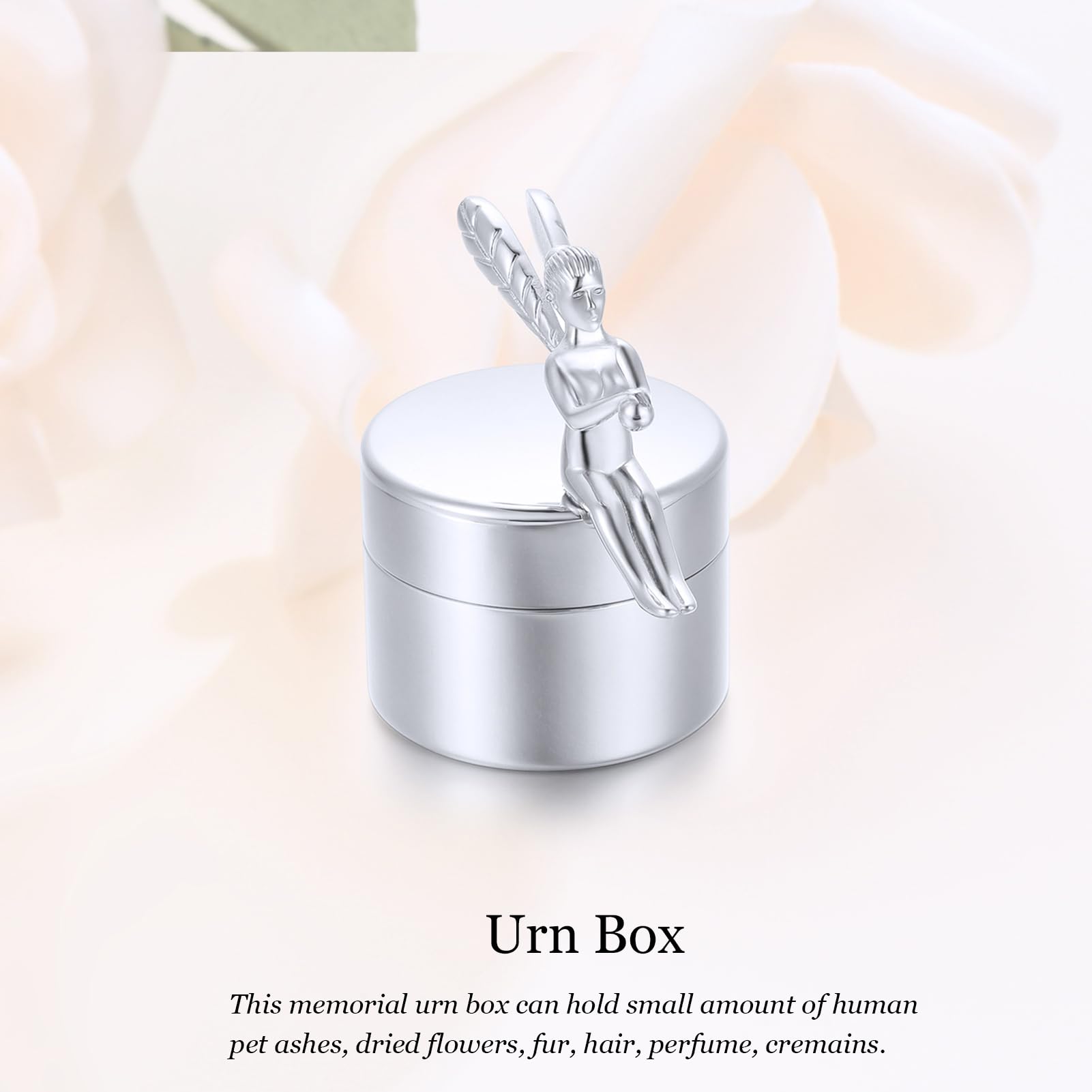 Minicremation Urna pequeña para cenizas humanas, hermosas urnas mini compartidas con exquisita caja de almacenamiento de cremación Keepsake Memorial y cenizas para seres queridos (G010 plateado)