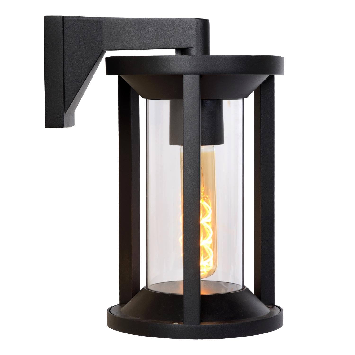 LUCIDE CADIX - Wandleuchte Innen/Außen - 1xE27 - IP65 - Schwarz