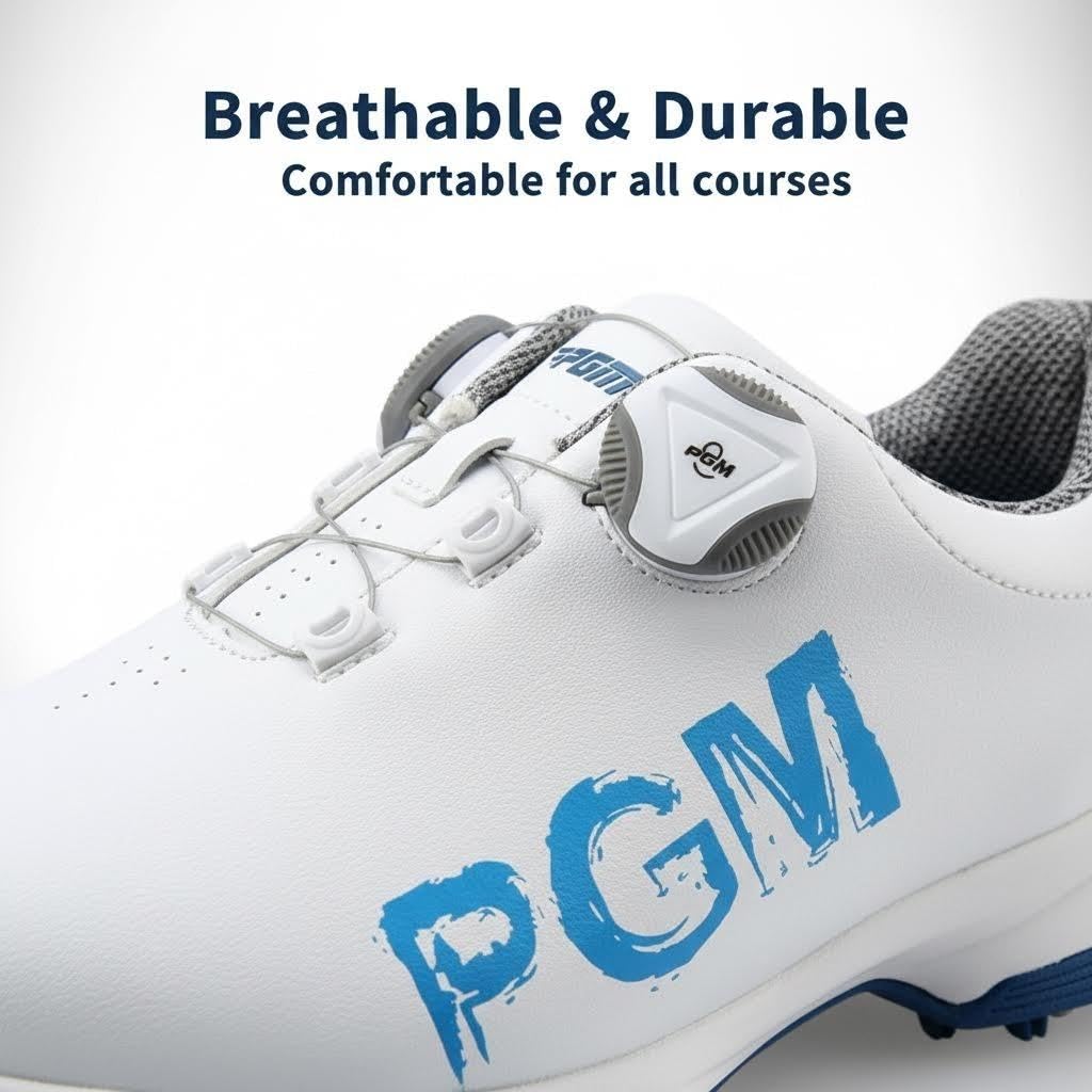 Chaussure de Golf Imperméable pour Hommes avec Système de Dentelle