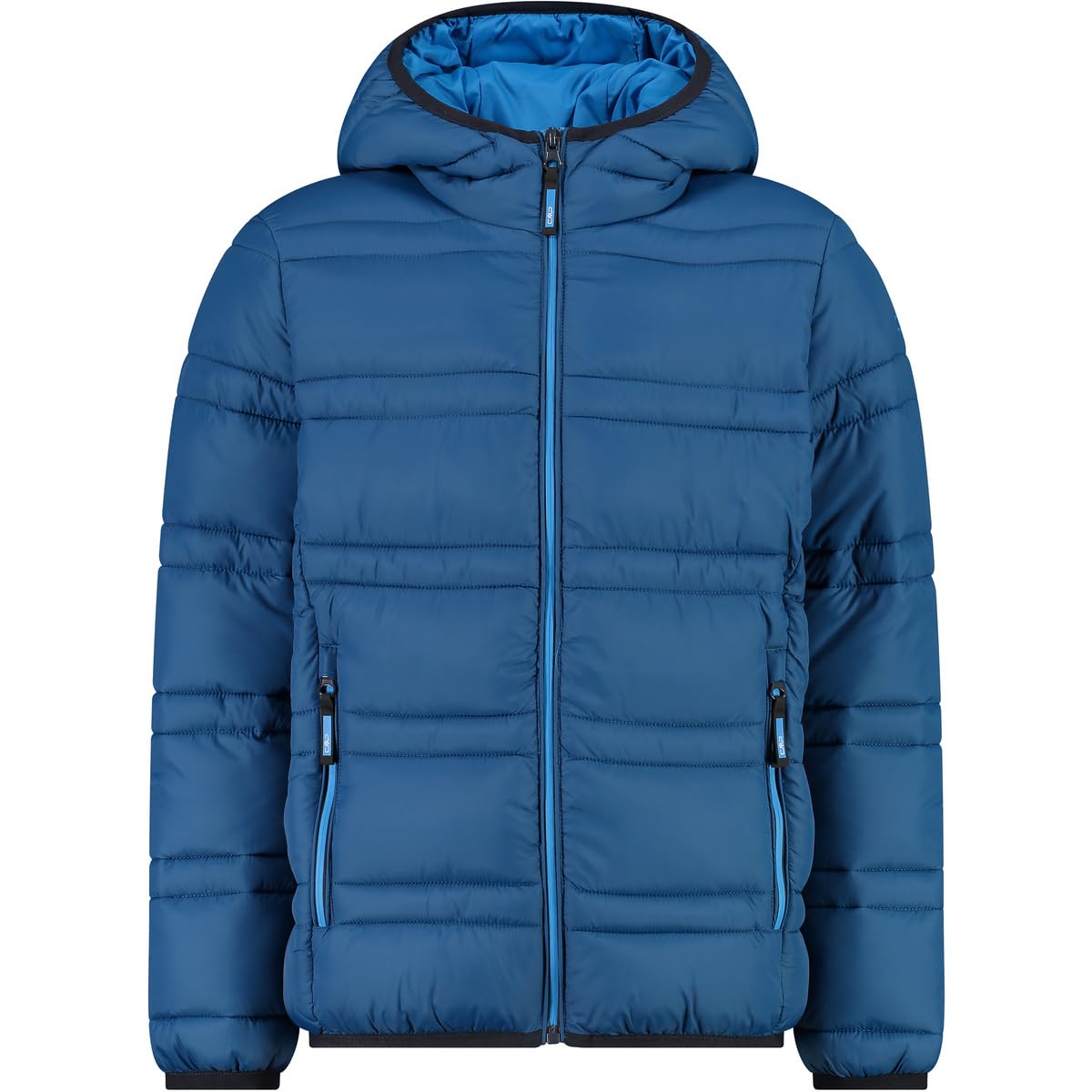 CMP - Kid Jacket Fix Hood, Petrol, 176
