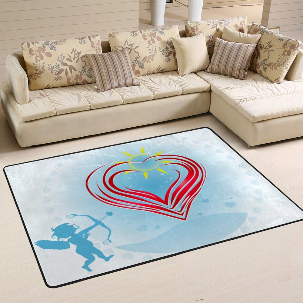 Tapis de grande taille CHEHONG en microfibre polaire corail 60x39 inch pour salon