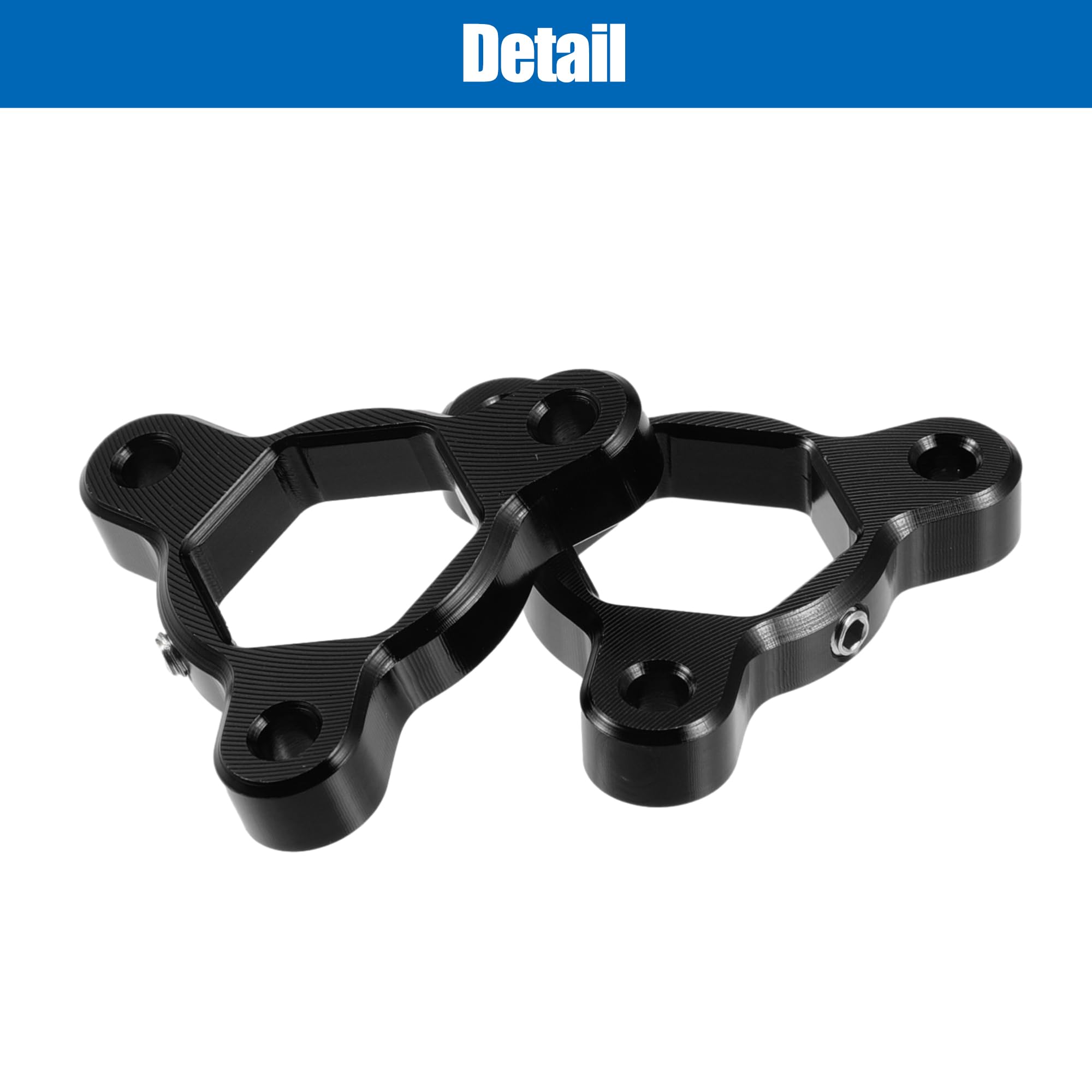 Motoforti Regolatori di precarico forcella CNC in lega di alluminio nero da 19 mm per la maggior parte delle motociclette - Confezione da 2