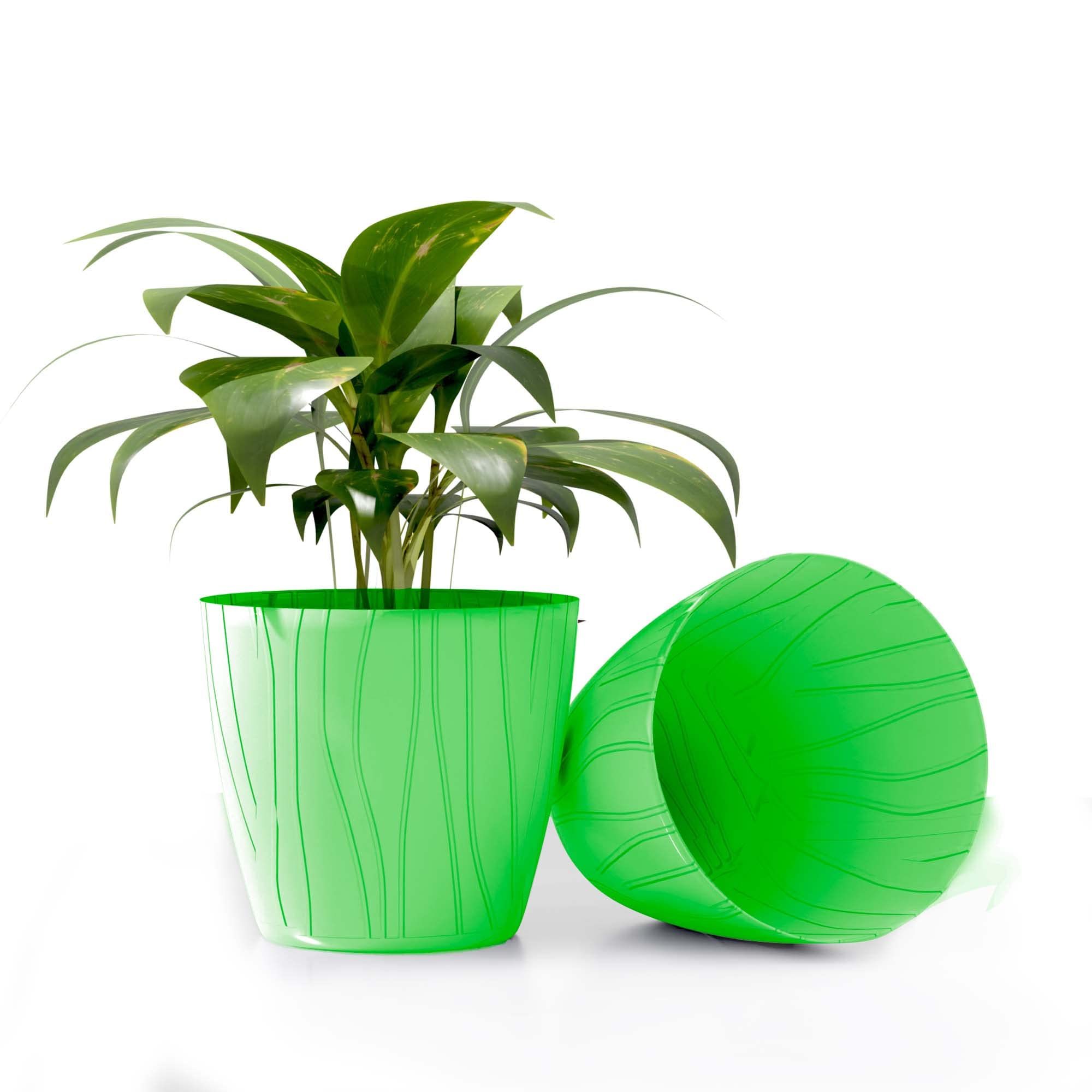 Compal Magic Flower Plant Pots for Planters 5 Inch, Plastic Planter Pot Modern Indoor Outdoor for Small Planting, Succulent Plants, Nursery, Orchid, House, Office Décor, Gardening (Green, Set of 2) (B0BVGLH7FL) Amazon Price History, Amazon Price Tracker