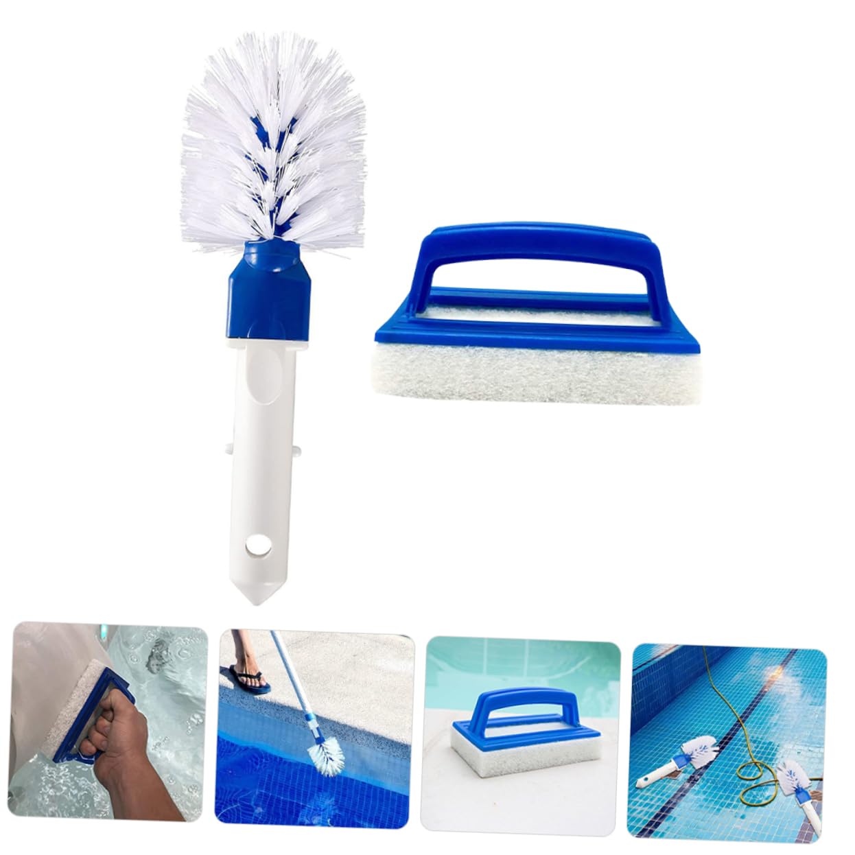 ibasenice 2piezas Cepillo De Limpieza para Piscinas Cepillo De para Piscina y Esquinas Material Duradero