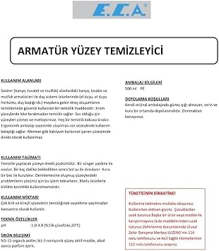 E.C.A E.c.a. Batarya Musluk Armatür Yüzey Temizleme Parlatıcı Sprey