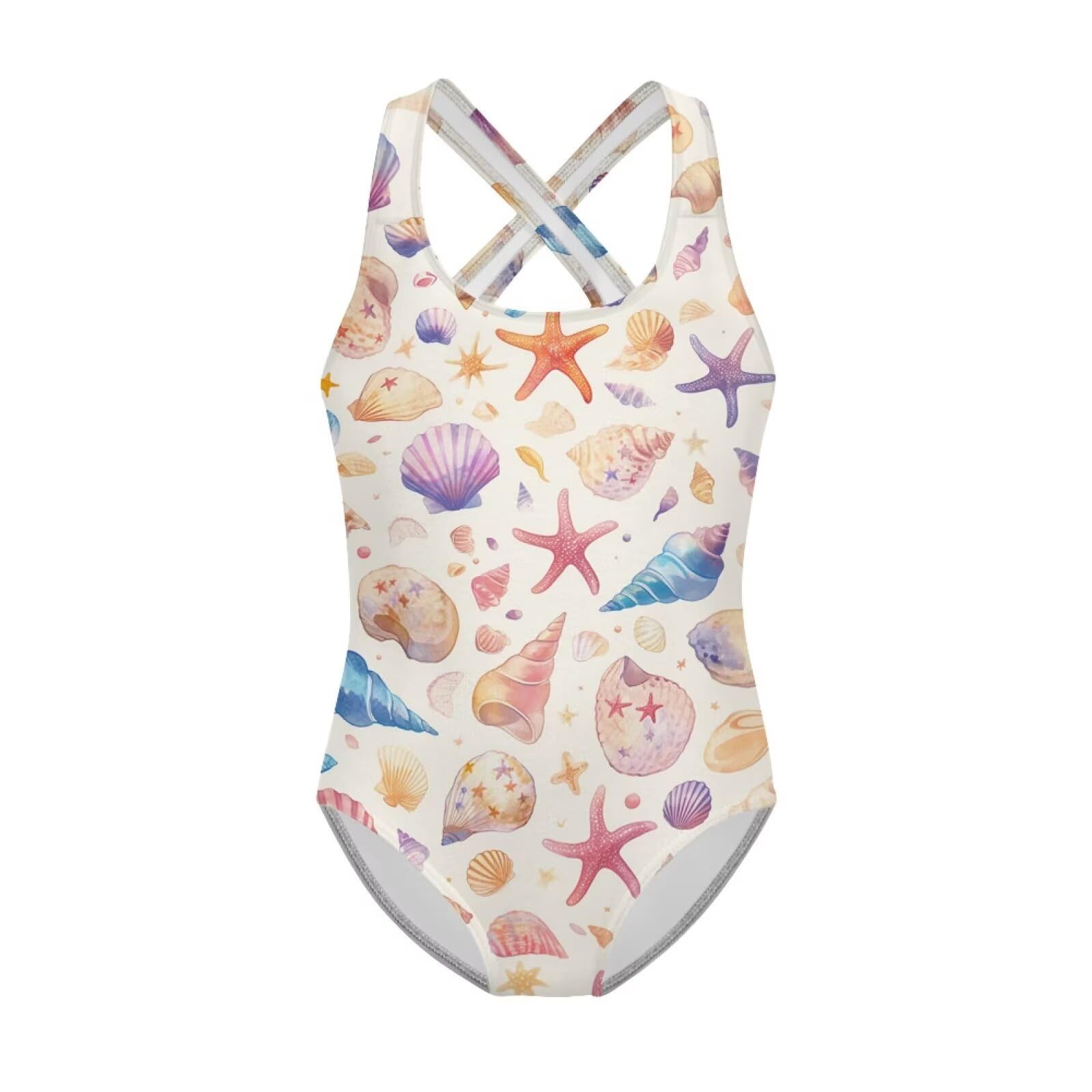 Girls One Piece Bathing Suit,Slim-Fit Ruffle Strap Swimsuit with Adjustable Strap Quick Dry Summer Beach Swim Suit