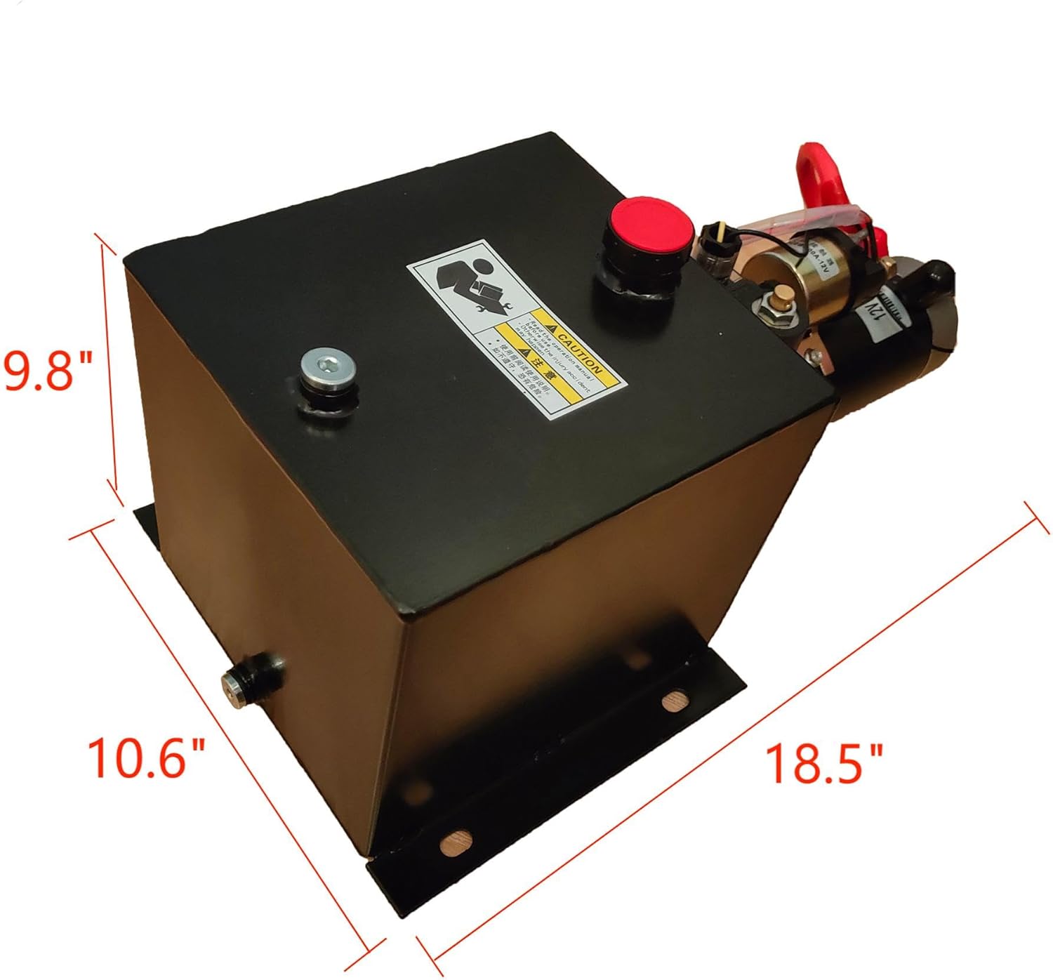 Hydraulic Power Unit for Dump Trailer Car Lifting Platforms, 2200PSI 12V DC Hydraulic Station Pump, Single Acting,1.2kW, 8 Quart