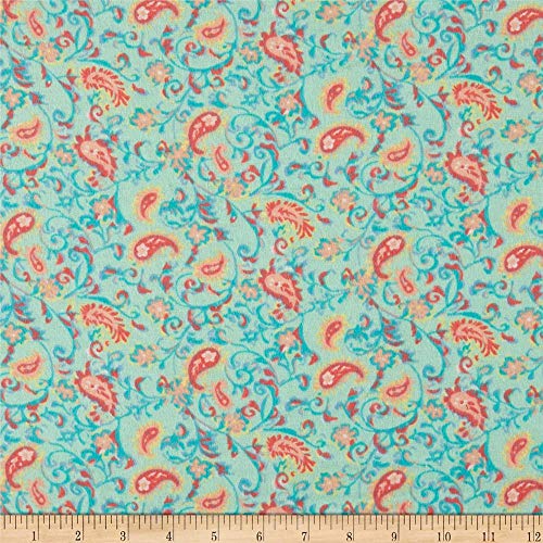 Newcastle Fabrics Printed Flannel Pritti, Yard, Mint