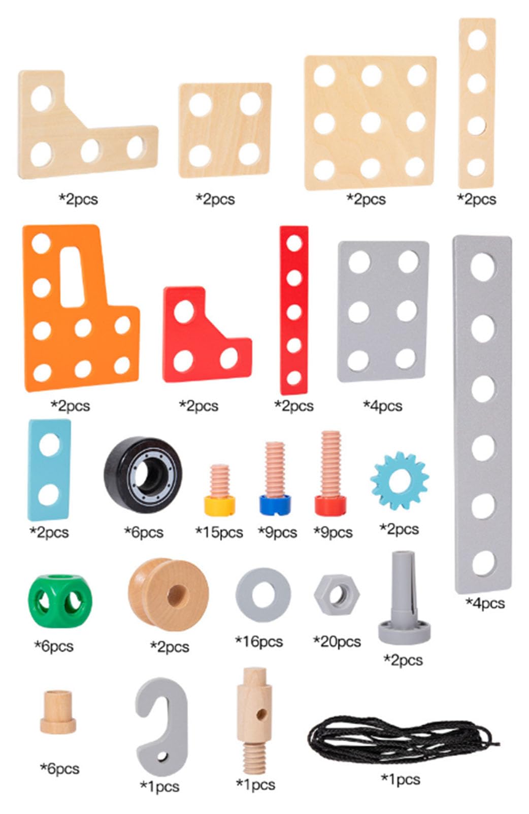 Juego de Herramientas de Camión de Madera, Aprendizaje Educativo Stem
