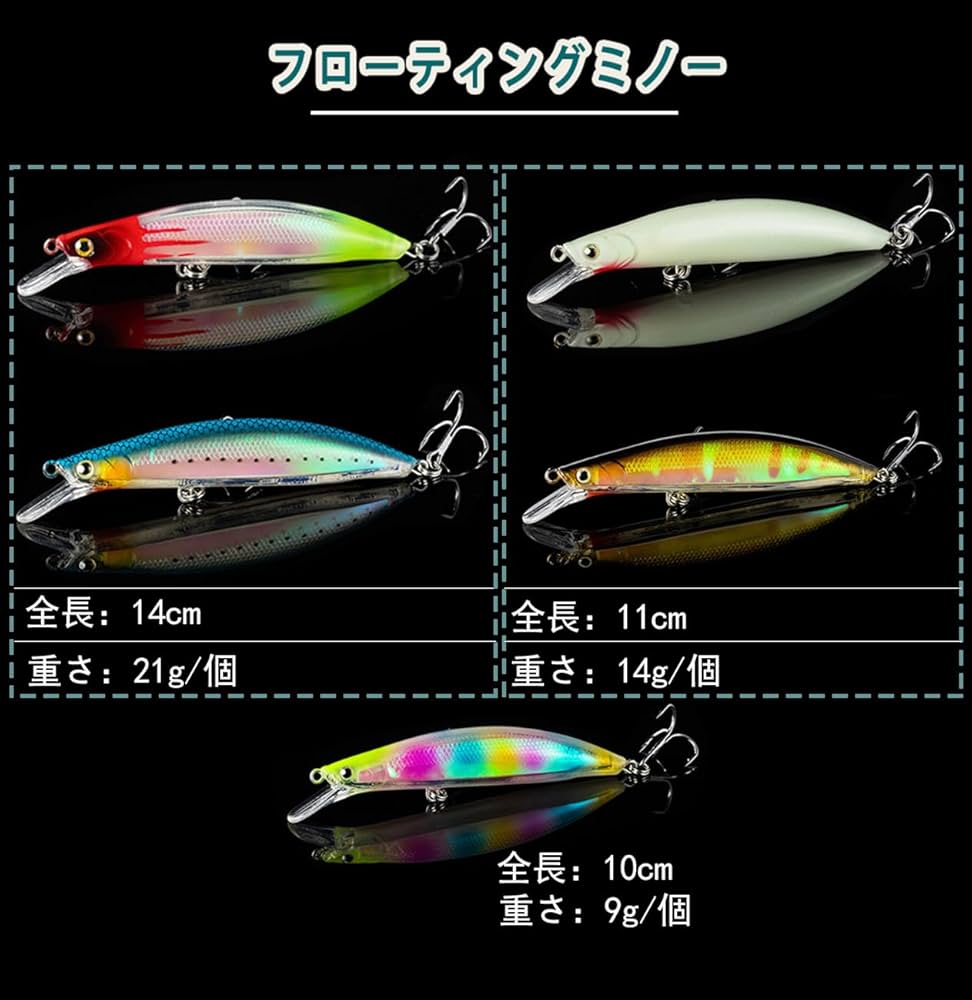 シーバスルアーセット 青物ルアーセット Amazon.co.jp: ルアー フローティングミノー シーバス ルアー