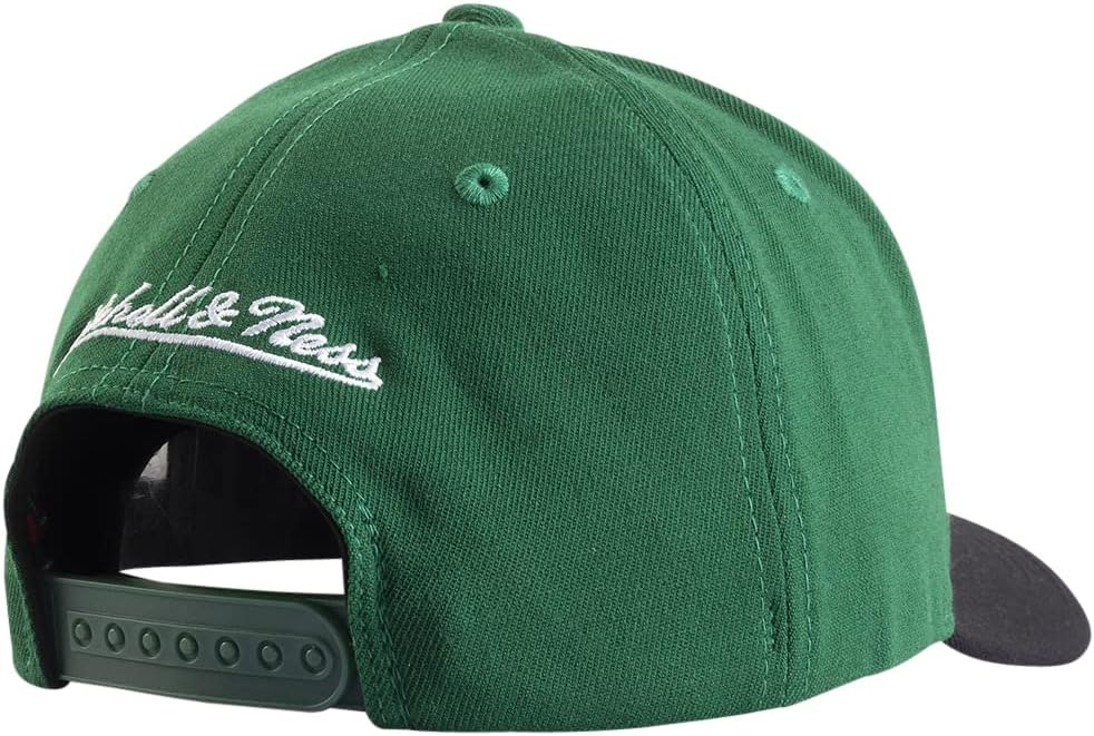 Mitchell & Ness Boston Celtics Curved Brim Snapback Hat Adjustable Cap