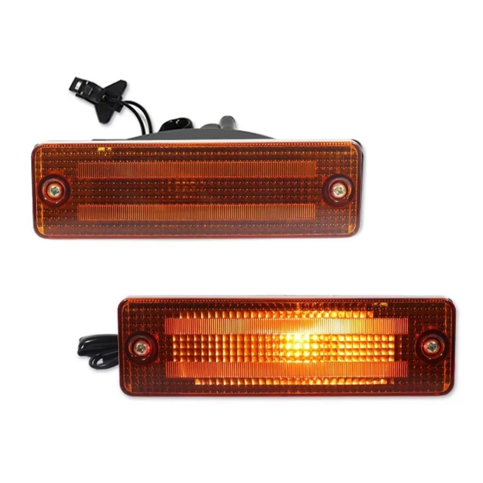 Genérico intermitente automóvil Para Ford Para Festiva 1988 1989 1990 1991 1992 1993 Camión Ámbar LED Coche Esquina Delantera Luces Señal Giro Marcador 12V(Yellow Lens Amber)