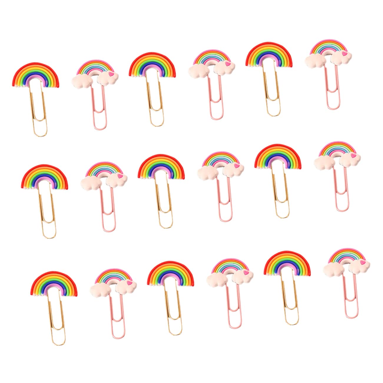 NUOBESTY 100stücke Bunte Dekorative Büroklammern Teiliges Rainbow-file-clips Für Schule Und Büro Kreative Mehrzweck-papierclips Verschiedenen Farben Markieren Und Organisieren