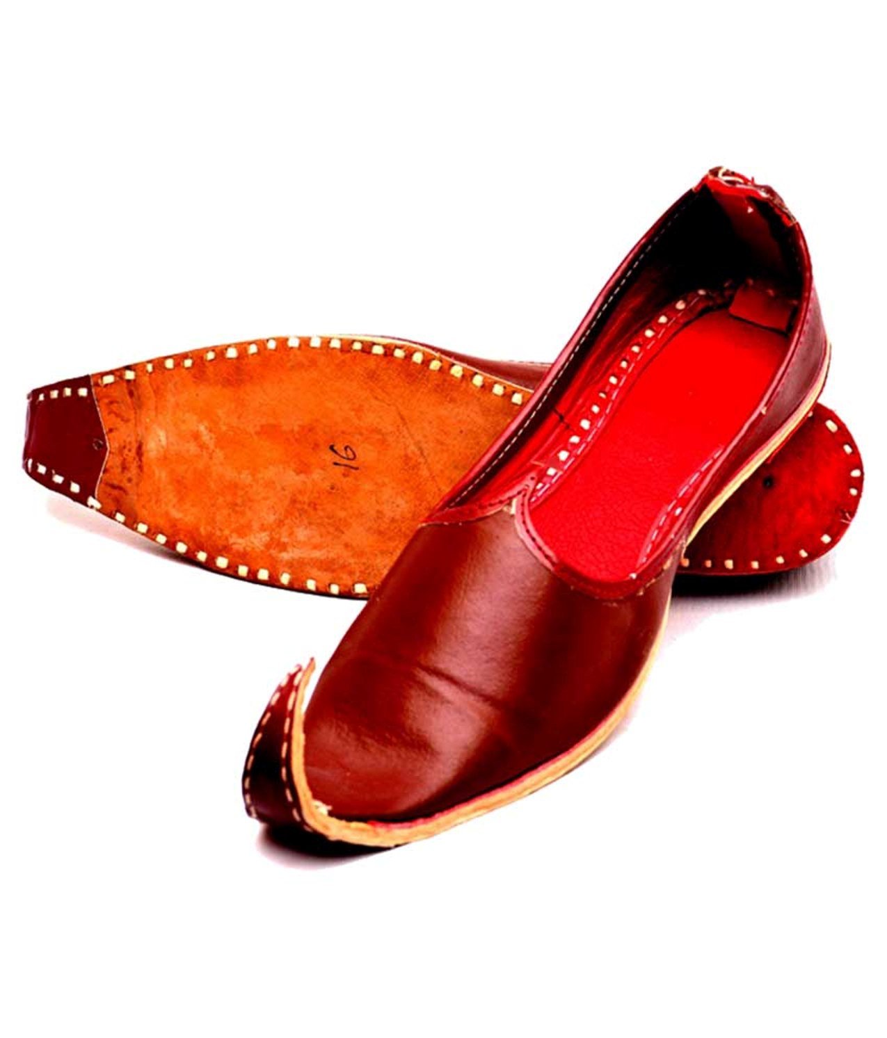 Men's Leather Punjabi Khussa Jutti Mojaris/Leather Rajasthani Mojaris for Men-image-31
