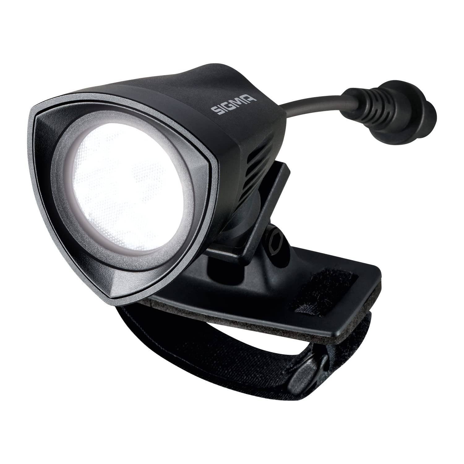 SIGMA BUSTER 2000 HL | potente luce LED da casco con 2000 lumen | per casco da bici con 7 modalità | fissaggio sicuro al casco da bici Colore: nero