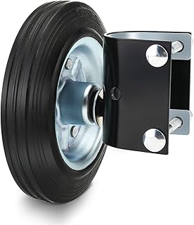 NORJIN 8 Inch Gate Wheel, Rubber Gate Caster Heavy Duty Gate Helper Support Wheel for Metal Tube Gate Side Mount, Helps to Prevents Gate Sagging, Fits 1-5/8" to 2" O.D. Round Tube Gate Frames