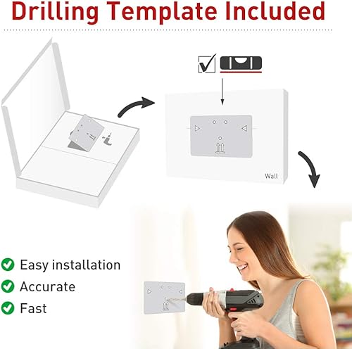 Miniatura 12 de Barkan Soporte de pared largo blanco para TV, articulado de movimiento completo de 13 a 65 pulgadas, soporte de pantalla planacurva, soporta hasta