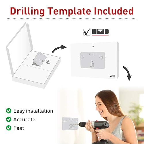 Miniatura 12 de Barkan Soporte de pared largo blanco para TV, articulado de movimiento completo de 13 a 65 pulgadas, soporte de pantalla plana/curva, soporta hasta