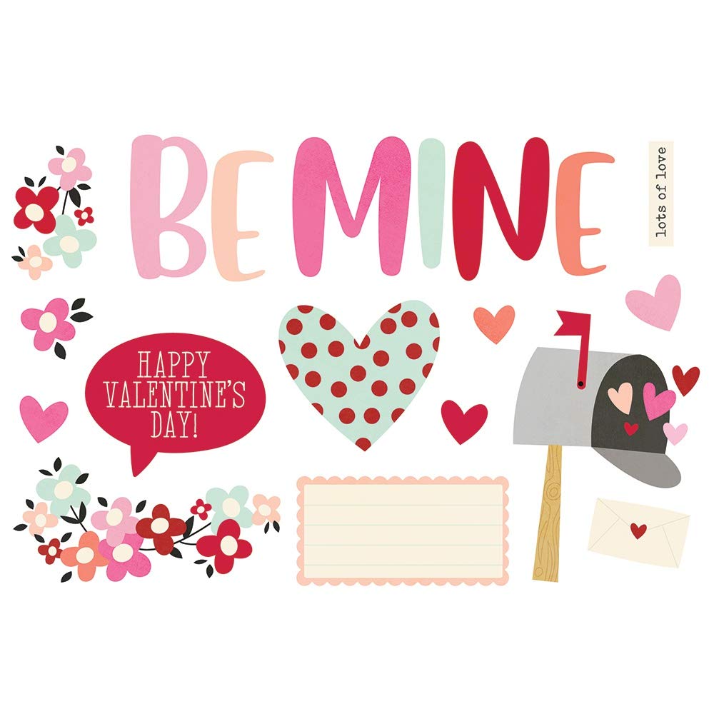 Page Pieces Valentine's Day Simple Stories kit scrapbooking st-valentin pour album photo