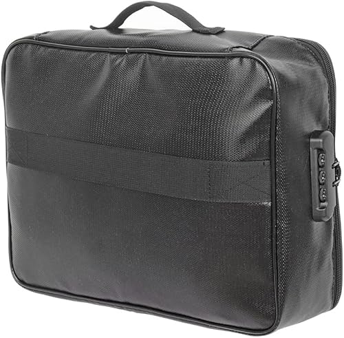 KETIPED Bolsa organizadora de documentos con cerradura, 15 x 11 x 4 pulgadas, resistente al fuego y al agua, estuche de almacenamiento de archivos