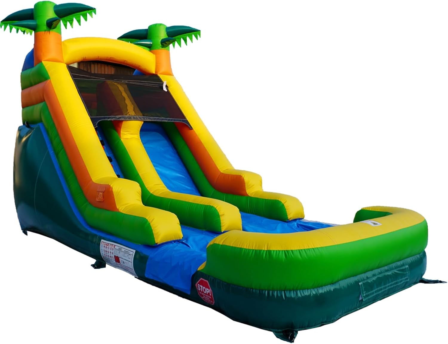 PVC Inflatable Water Slide Bounce House for Kids or Adults,Semi Commercial,Large Slide with Shallow Pool,Outdoor Backyard Water Play Slide 20' x 9.4'x 13’(with Air Blower)