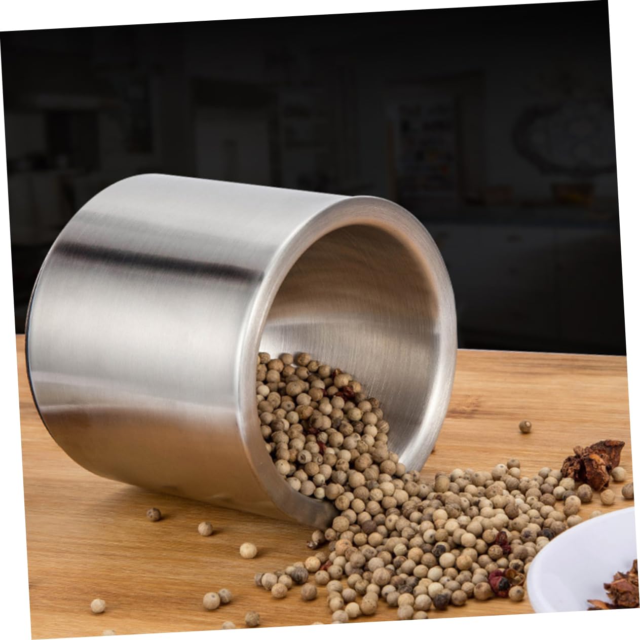Cabilock Machacador de Ajos de Acero Inoxidable 304 sin Olor Seguro para Alimentos Bol de Molienda Práctico para Cocina y Condimentos