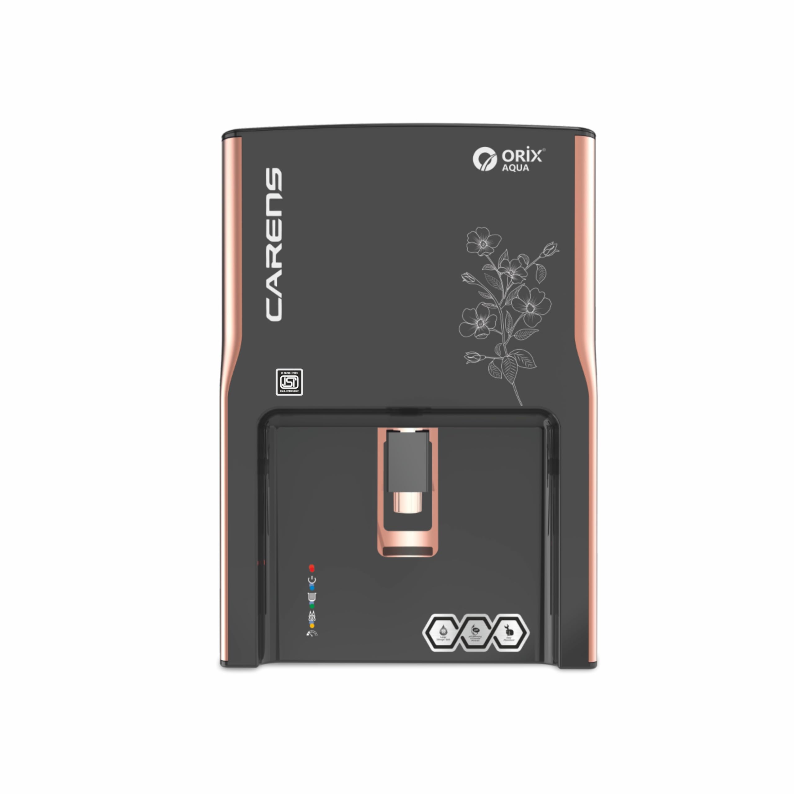 Carens (Black) 12 Lph RO+ALKALINE WITH COPPER+UVC+TDS Controller Water Purifier Comes With Smart LED Indicators & Installation Kit.-image-39