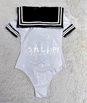 Amazon.co.jp: コスプレ衣装 白＆黒 超光沢 可愛いセーラー風